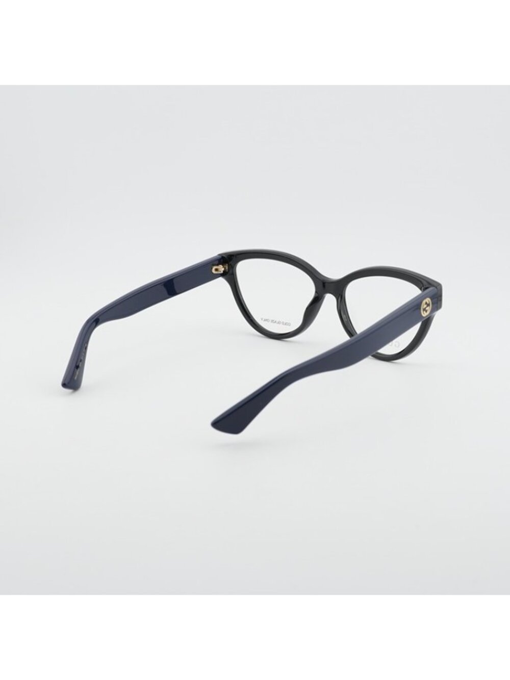 Gucci GG1581O 006 Eyeglasses Black/Blue 55mm Cat Eye Frame - Picture 11 of 12